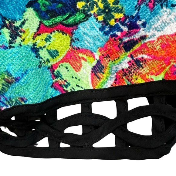 Lulumari 2-Piece Neon Floral Crop Top and Shorts Set - Picture 5 of 8